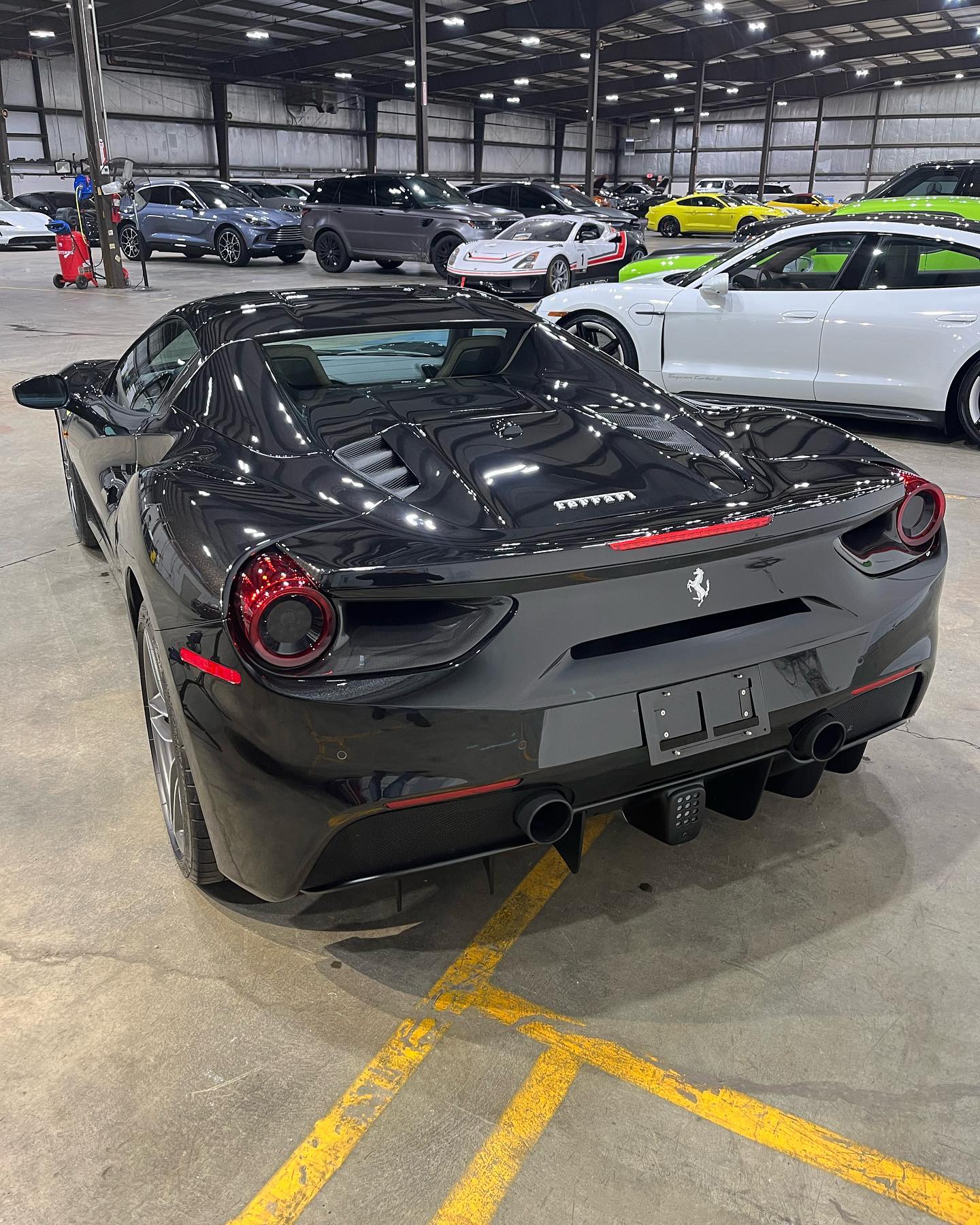 Ferrari 488 Spider in showroom after full detail