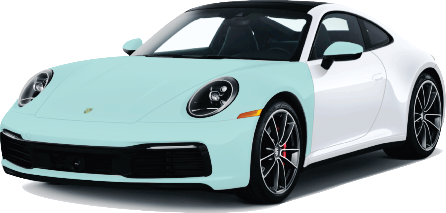 Full Front PPF coverage shown on a Porsche 911