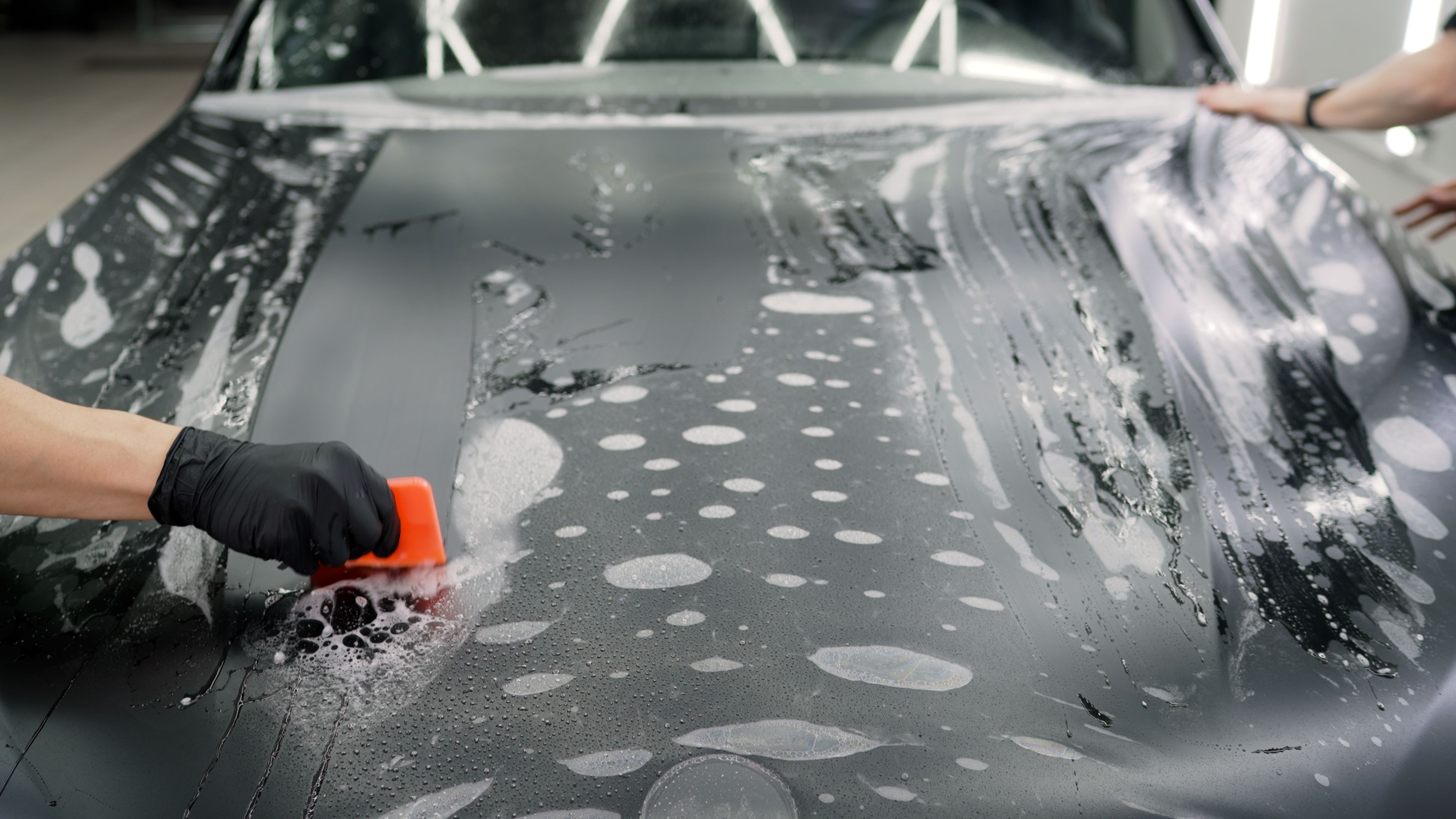 3M paint protection film panel installation at Burton Auto Detailing, Canton Ohio.