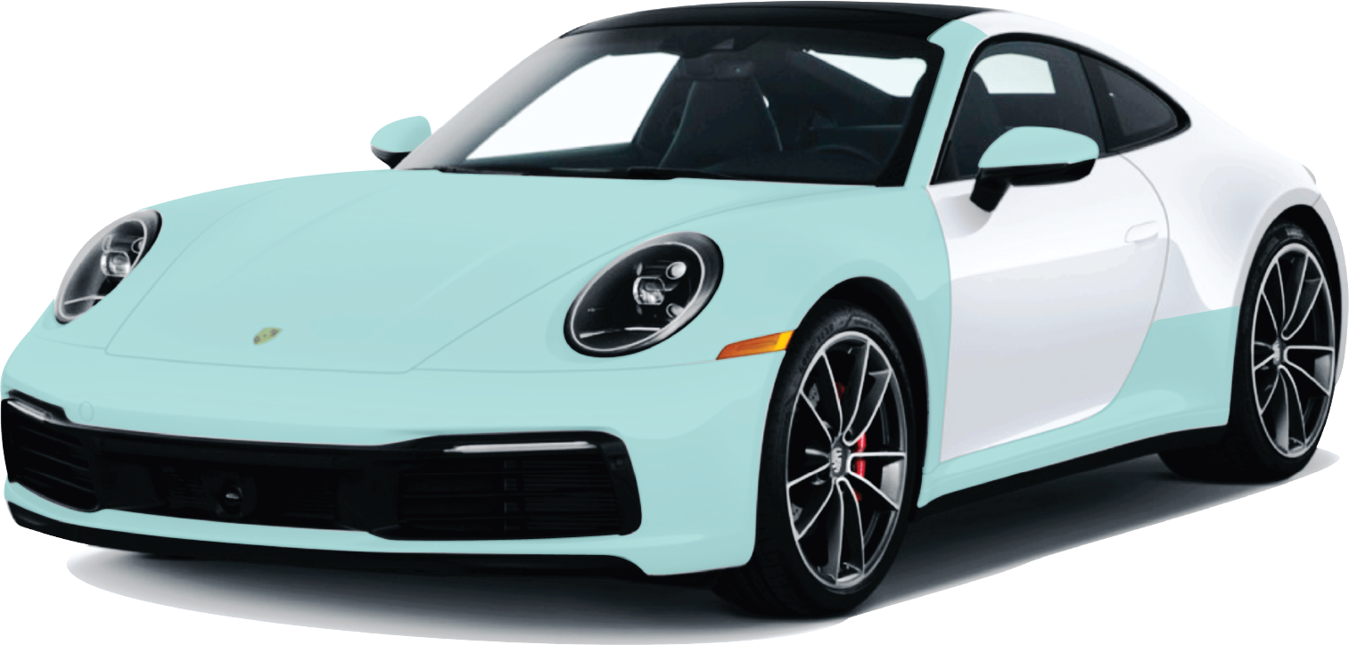 Track Pack PPF coverage shown on a Porsche 911